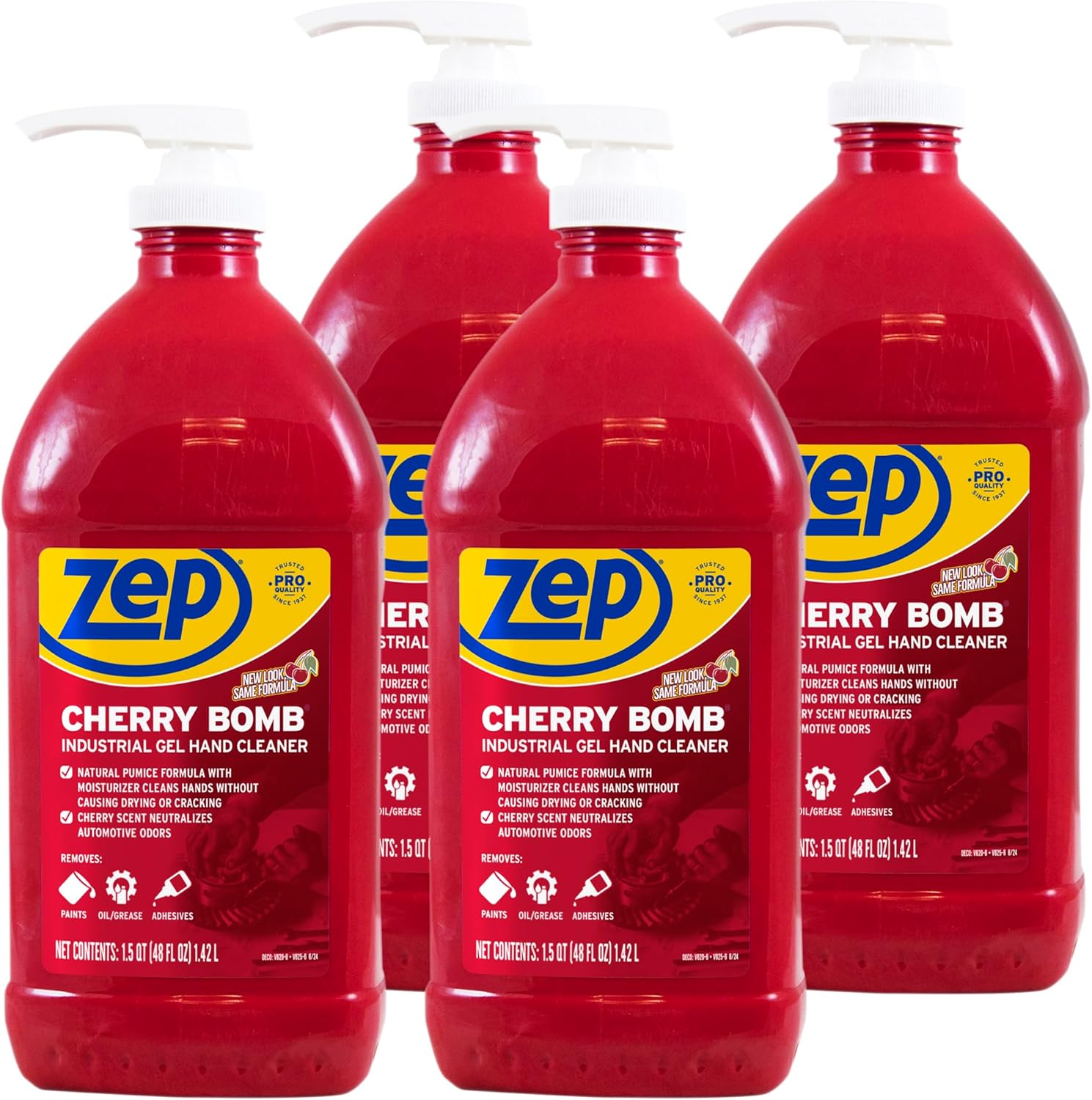 Zep Cherry Bomb Hand Cleaner 48 oz Case of 4 for Mechanics