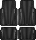 CAR PASS Heavy Duty Rubber Car Mats Metallic - All Weather Protection