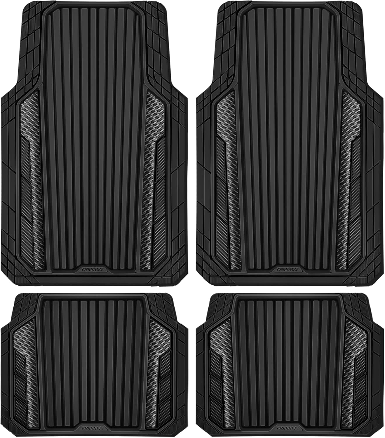 CAR PASS Heavy Duty Rubber Car Mats for All Weather Protection