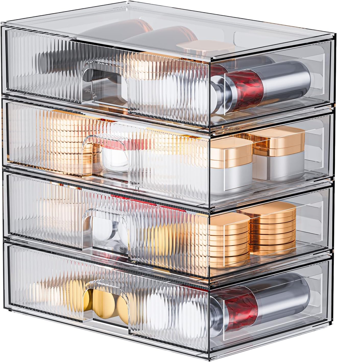 ZHIAI Stackable Storage Drawer Organiser for Home and Beauty