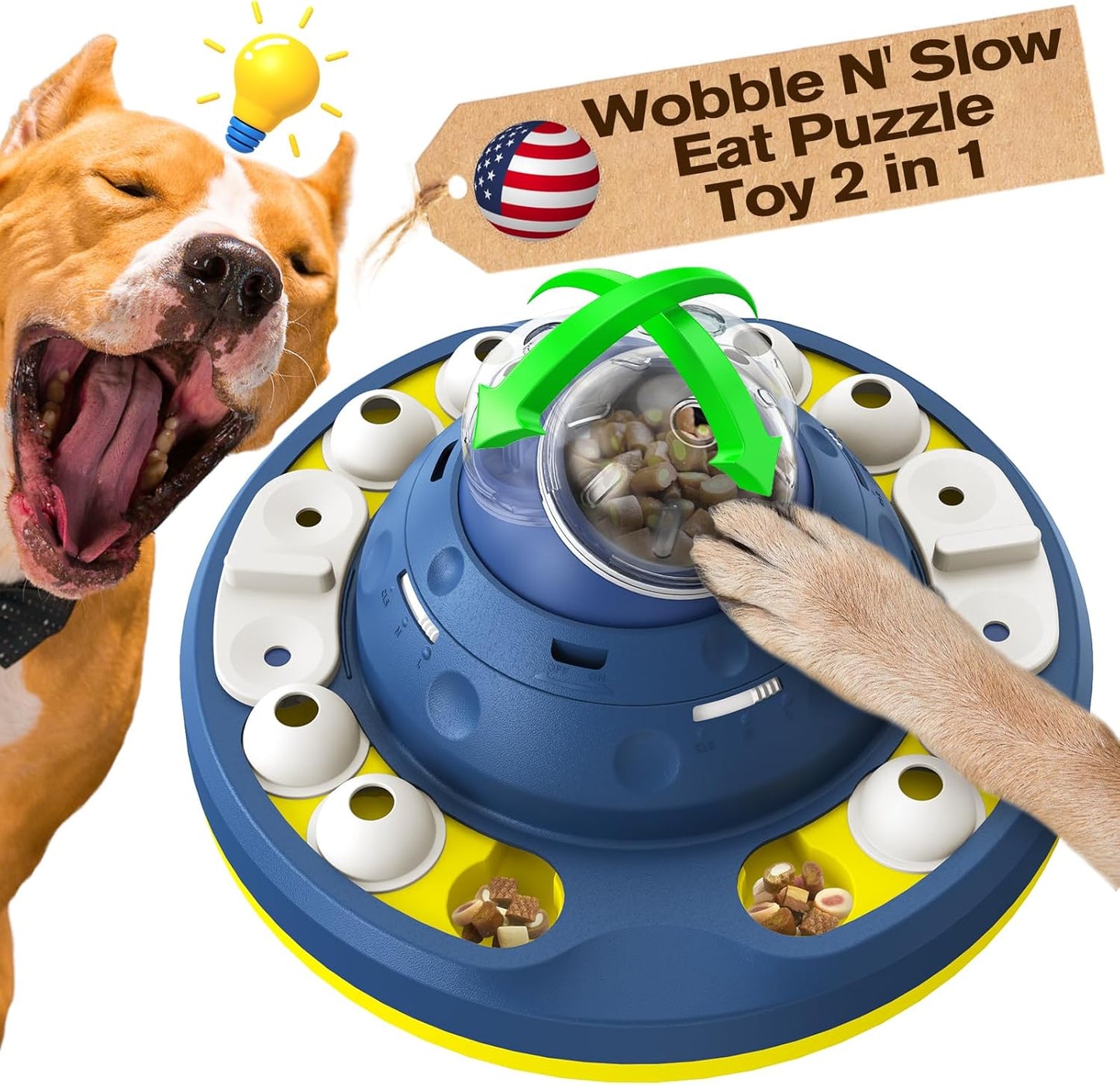 KADTC Level 2 Advanced Dog Wobble Puzzle Toy for Smart Dogs