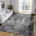 Ompaa Living Room Rug 5x7 Black Area Rug - Machine Washable Comfort