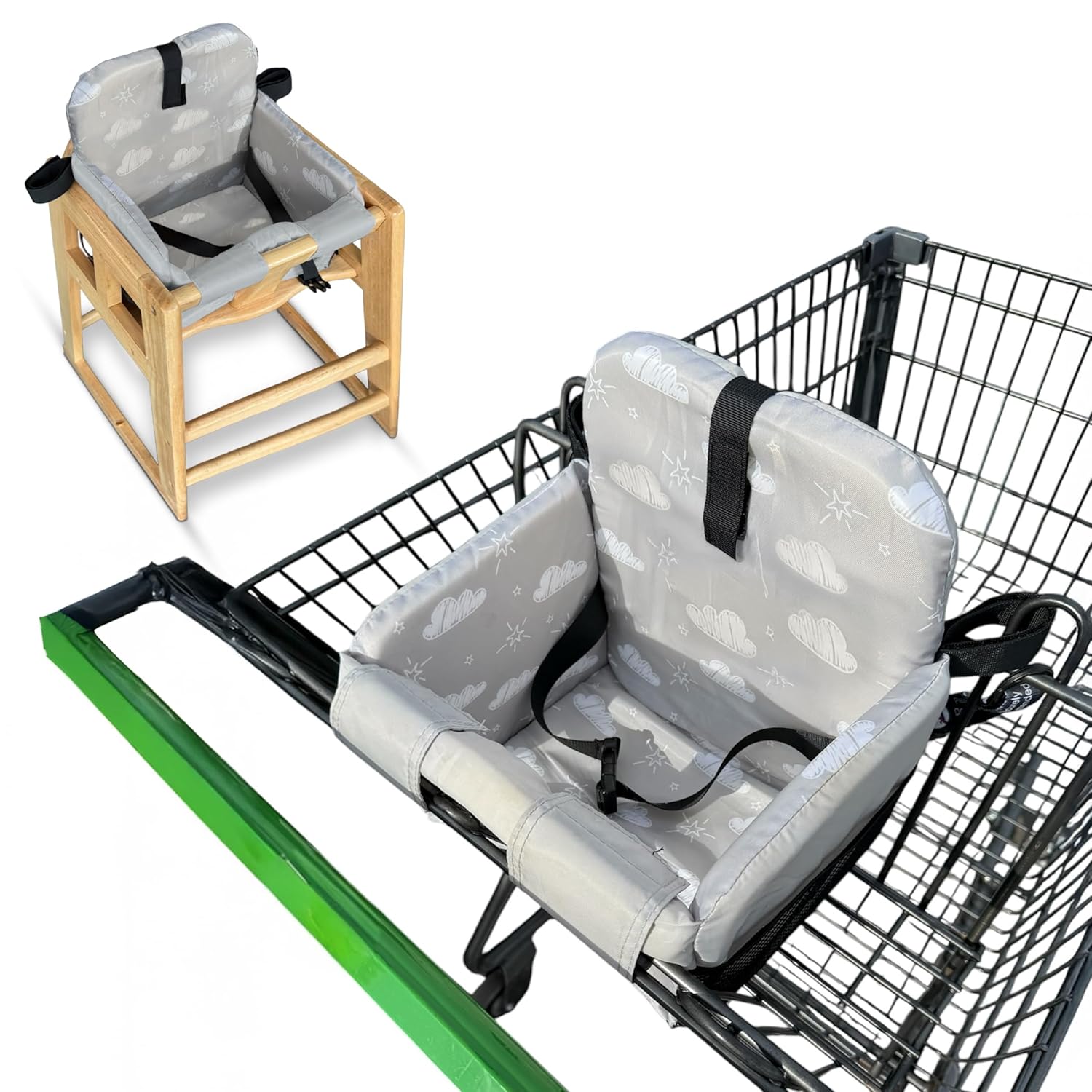 Shopping Cart Cover for Baby - High Chair & Grocery Cart Use