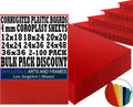 Corrugated Plastic Board 36x48 2 Pack Red Large Poster Board - Durable