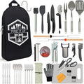 Camping Cooking Utensils Set 35 PC - Complete Outdoor Grill Kit
