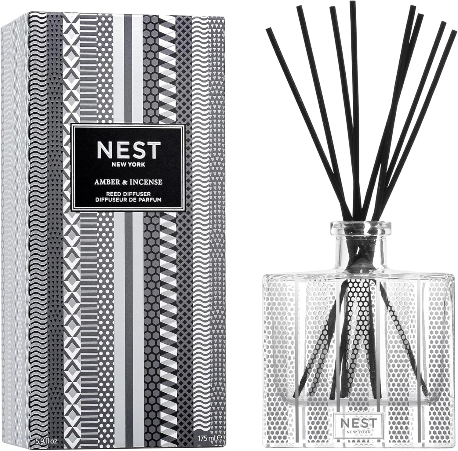 NEST New York Reed Diffuser Amber & Incense for Home Fragrance