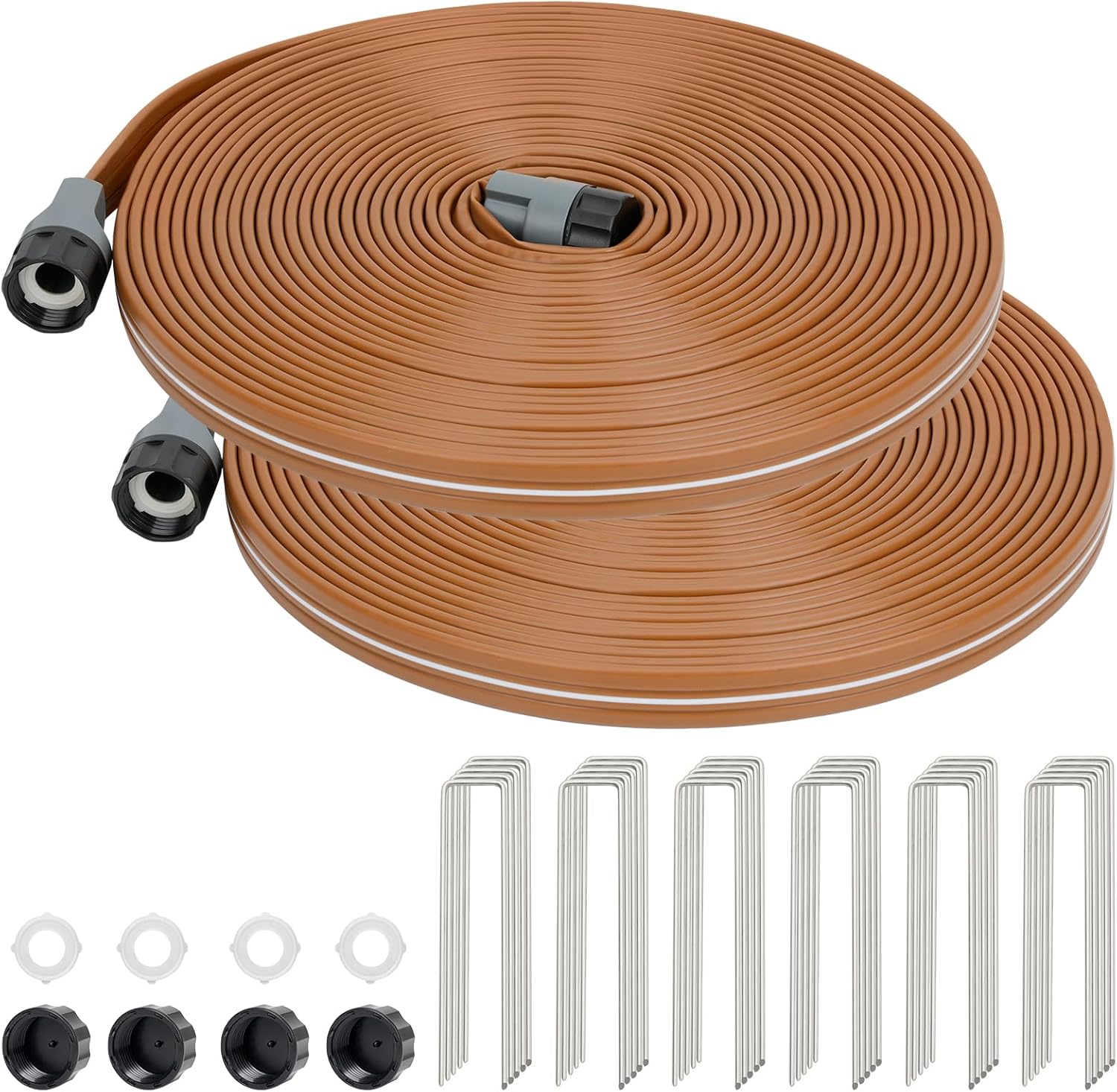 LINEX Sprinkler Soaker Hose 50 ft 2 Pack for Efficient Watering
