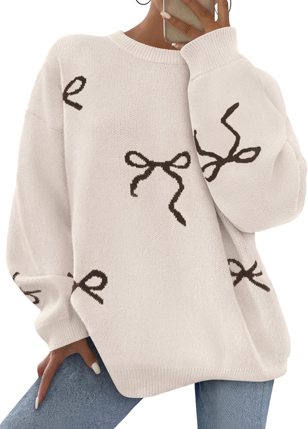 Trendy Fall Long Sleeve Pullover Sweater for Women 2025