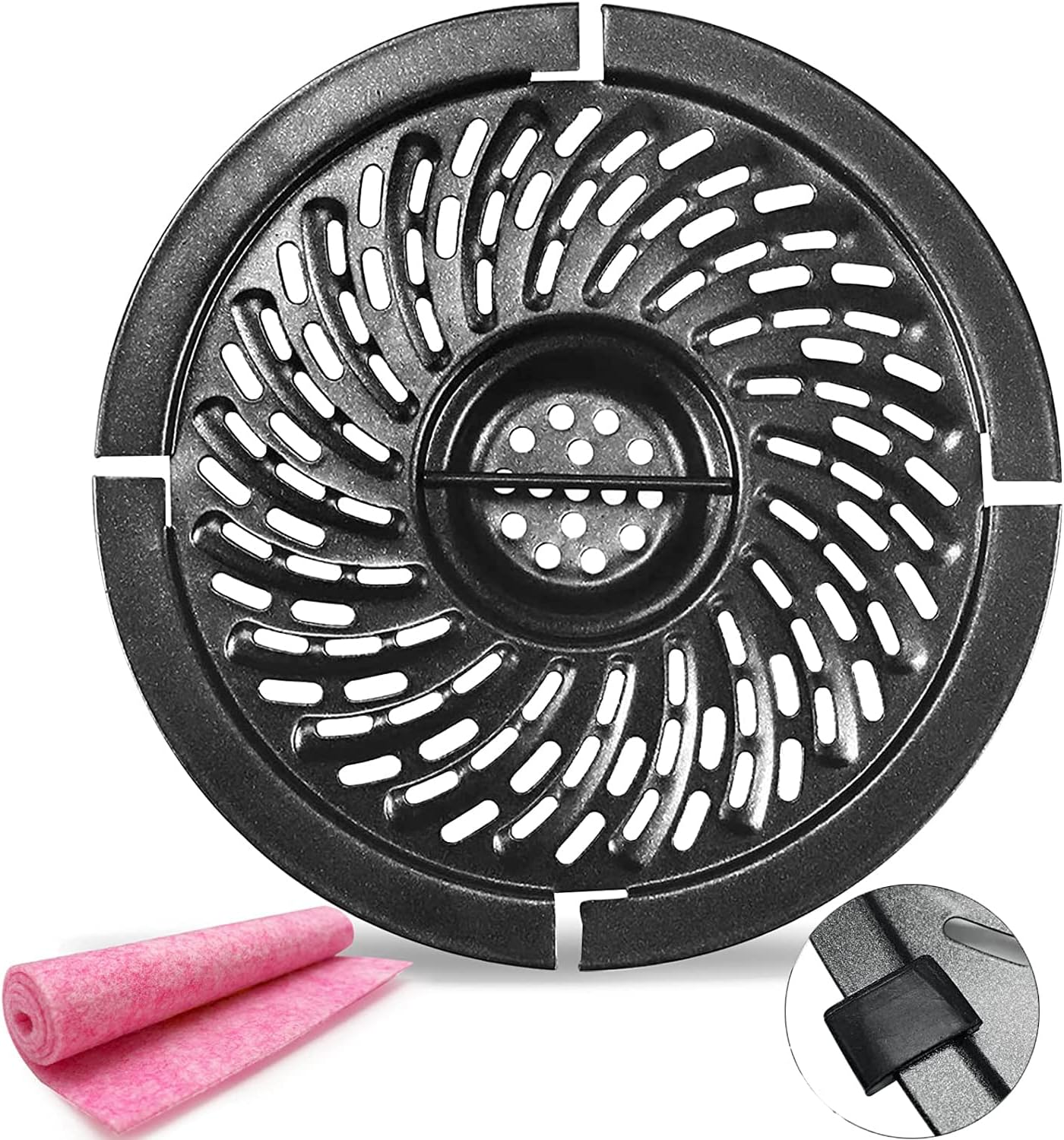 HEISENLIN Air Fryer Parts: Crisper Plate + Rack Set, Non-Stick, Dishwasher Safe