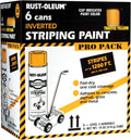Rust-Oleum Inverted Striping Spray Paint 6 Pack - High Visibility