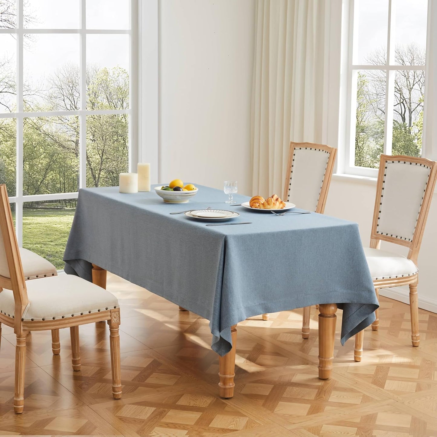 ZeeMart Basic Linen Textured Table Cloth for Elegant Dining