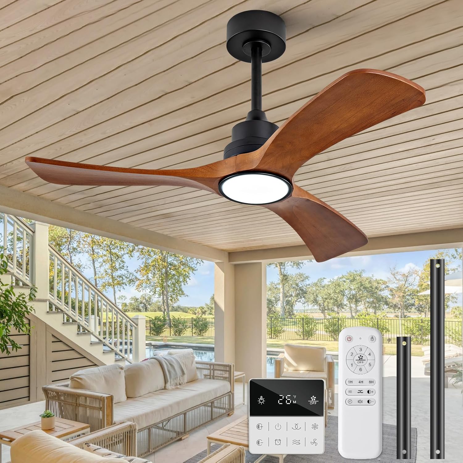 42 inch Ceiling Fan with Lights and Remote Control for Home