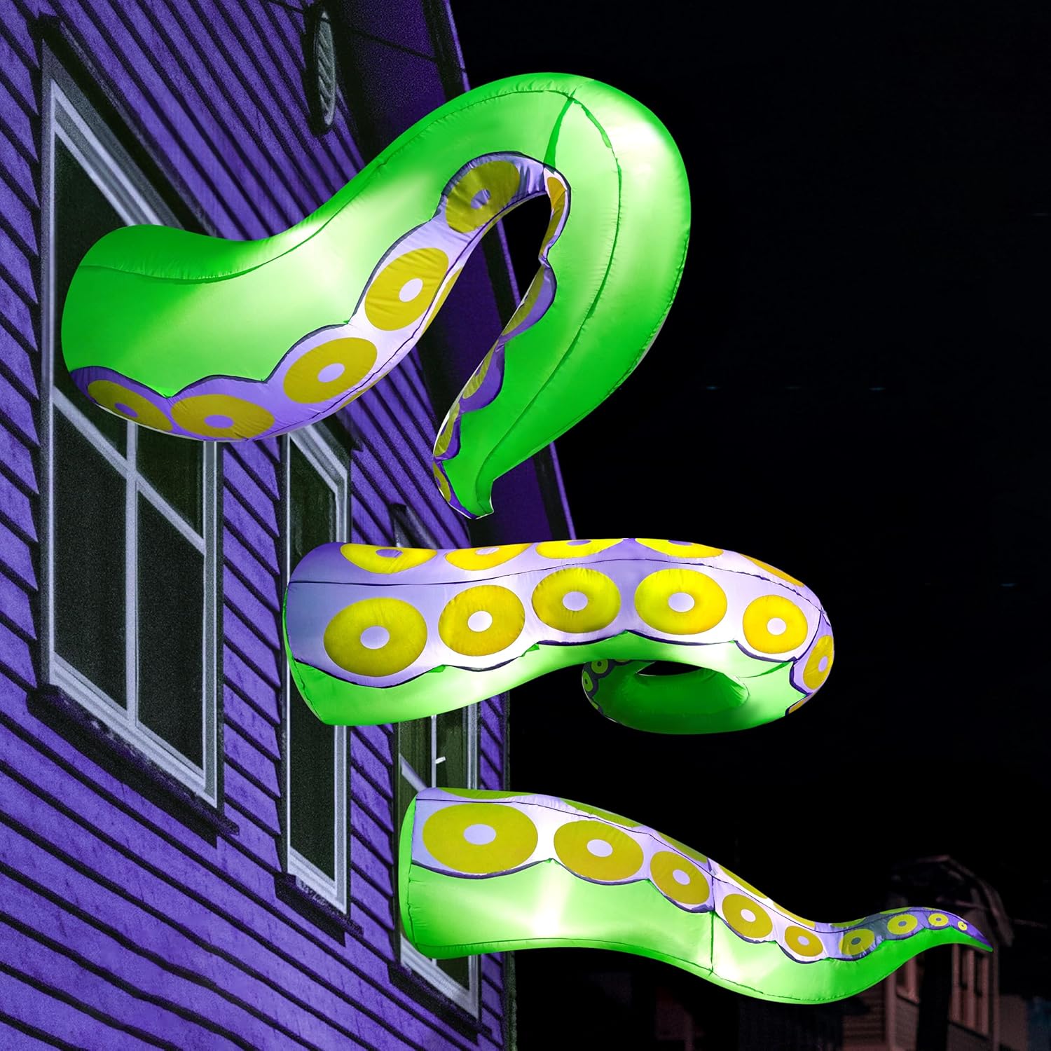 Halloween Inflatables Green Octopus Tentacle Outdoor Decor
