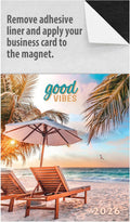 2026 Peel and Stick Magnetic Business Card Calendars Beach - 200 Pack
