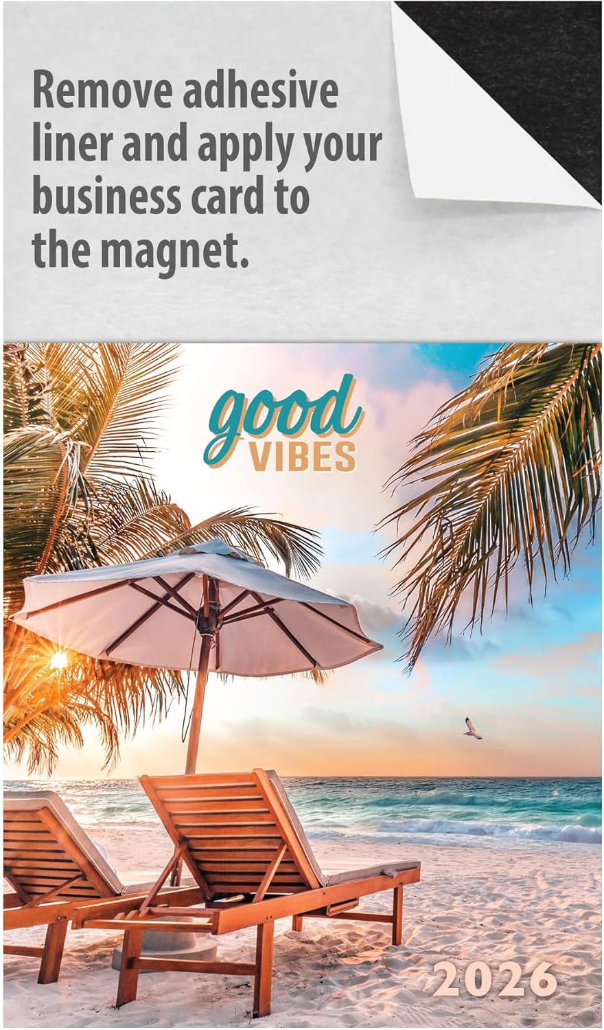 2026 Peel and Stick Magnetic Business Card Calendars for Marketing