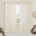 LAMIT Natural Linen Semi Sheer Curtains 78 in - Light Filtering