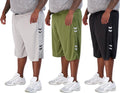 Real Essentials Men's Big & Tall 3-Pack Dry Fit & Mesh Shorts - Roomy