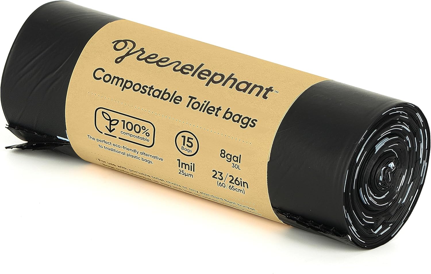 Green Elephant 15ct Portable Toilet Waste Bags