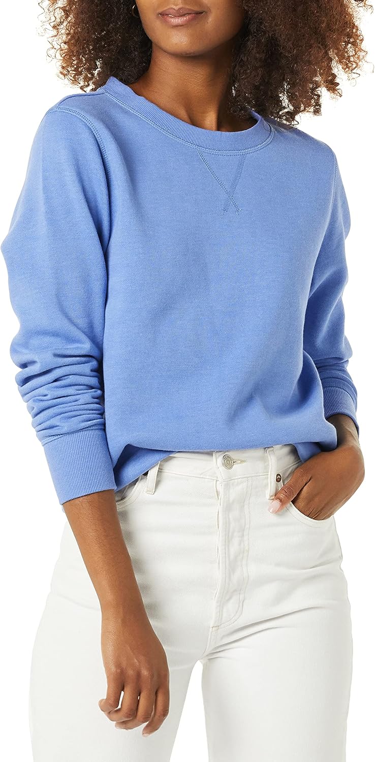 Fleece Crewneck Sweatshirt: Plus Size,  Essentials