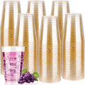 Goodluck 12 oz Gold Glitter Plastic Cups 200 PCS - Elegant Party Cups