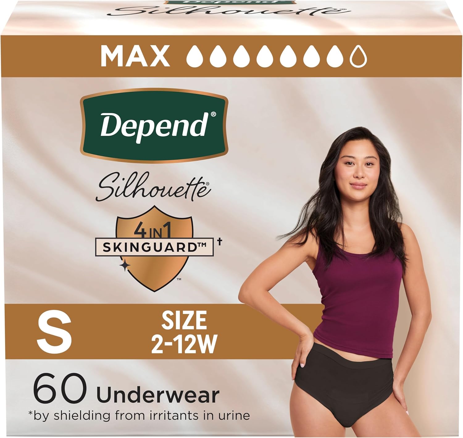Depend Silhouette Adult Diapers for Women, Maximum Absorbency