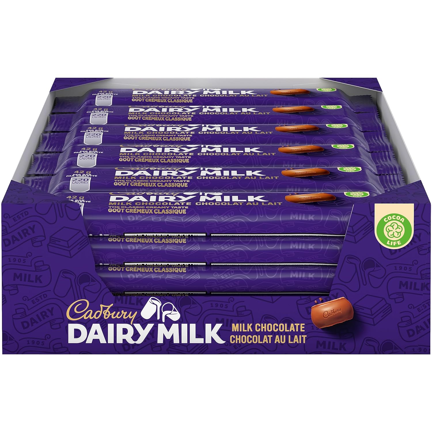 Dairy Milk Chocolate Bar 42g - Velvety Smooth Treats