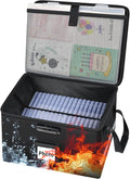 Fireproof Photo Storage Box with Lock - Portable Waterproof Organizer