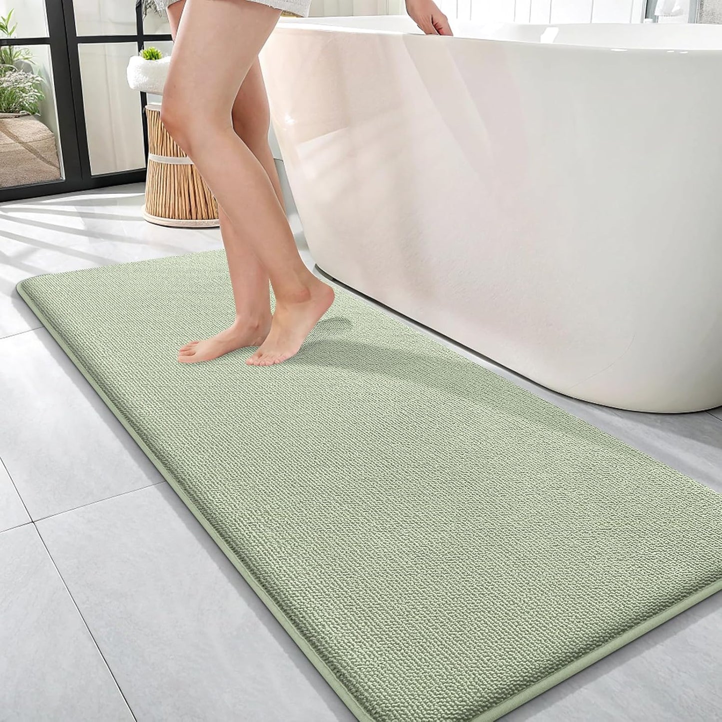 OLANLY Thick Memory Foam Bath Mat Rug for Luxurious Comfort