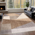 Washable Modern Area Rug 5x7 Geometric Area Rug for Living Room - Low