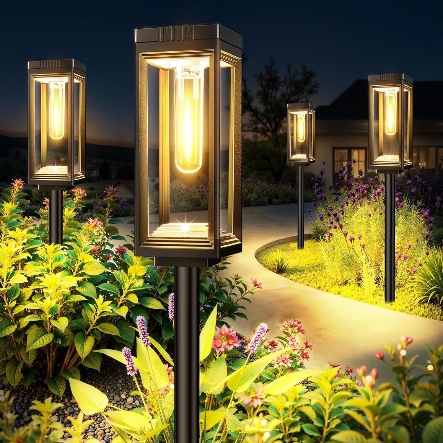 Bright Solar Pathway Lights Outdoor for Garden and Landscape