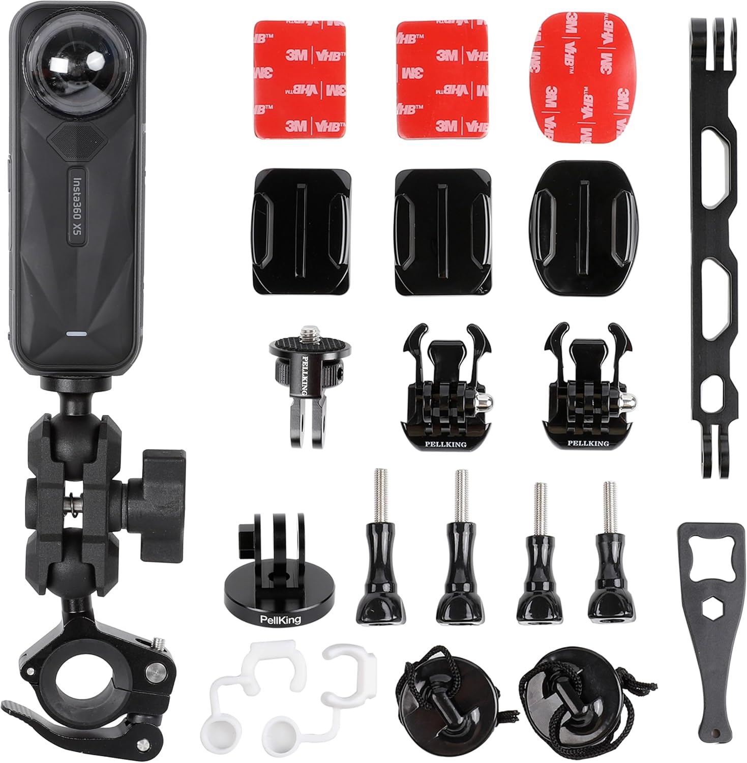 Motorcycle Mounting Handlebar Helmet Mount for Action Cameras