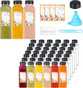 Juice Bottles 45Pc 12oz Clear Plastic Bottles with Caps - Reusable