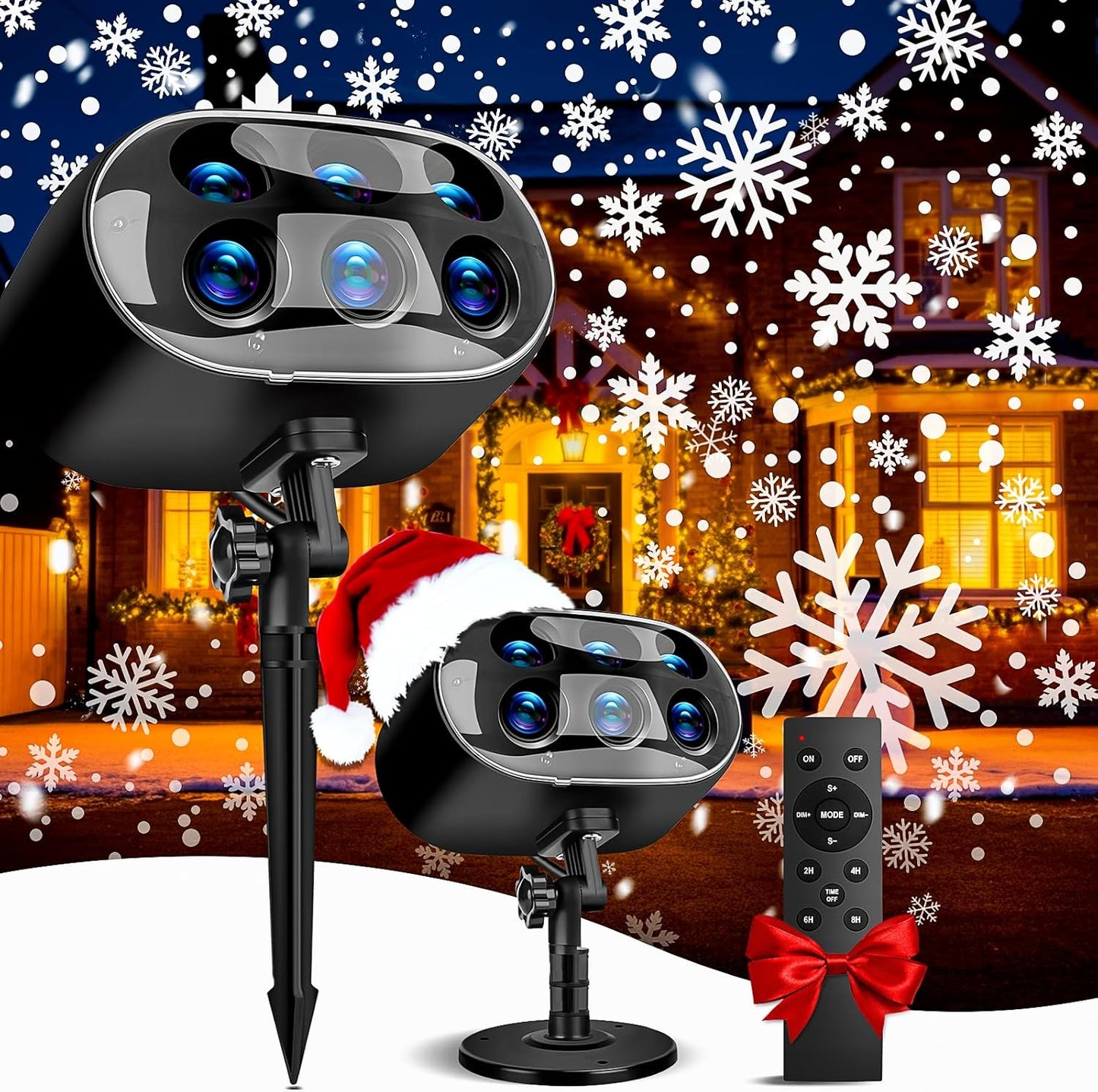 2024 Upgraded Snowflake Christmas Projector - Waterproof Decor