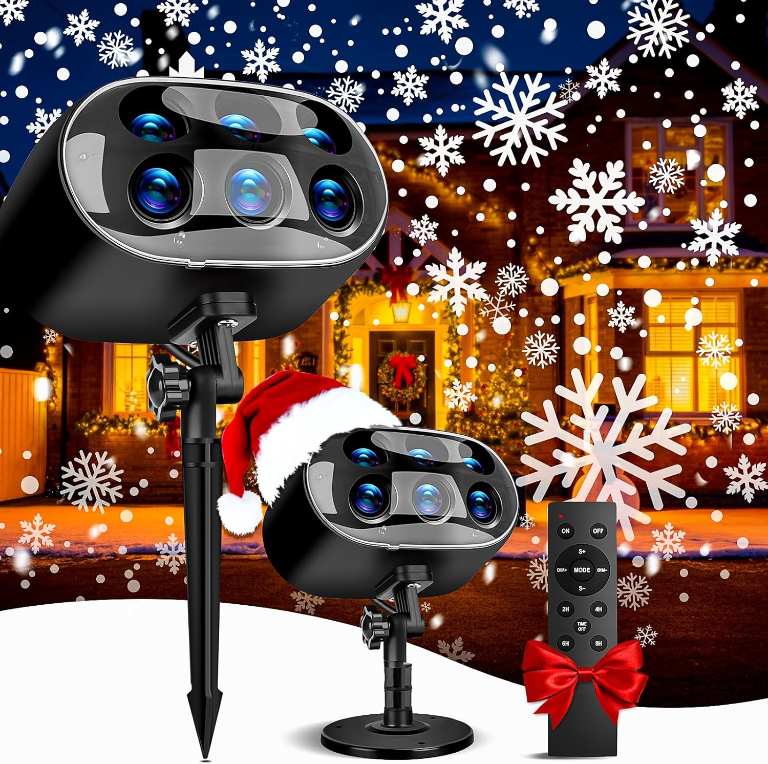 2024 Upgraded Snowflake Christmas Projector - Waterproof Decor