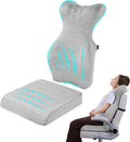 Back Support Cushion for Office Chair - Memory Foam Lumbar & Seat Set