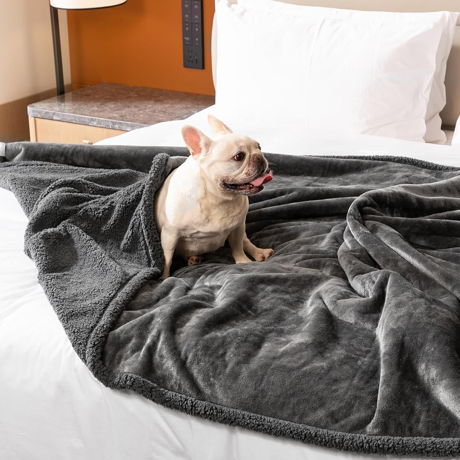 Waterproof Dog Blanket Reversible Pet Bed Cover for Comfort