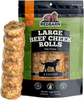 All-Natural Large Beef Cheek Rolls for Dogs - Grain-Free Chew