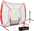 77FT Baseball Net with Batting Tee and Strike Zone Target - Portable