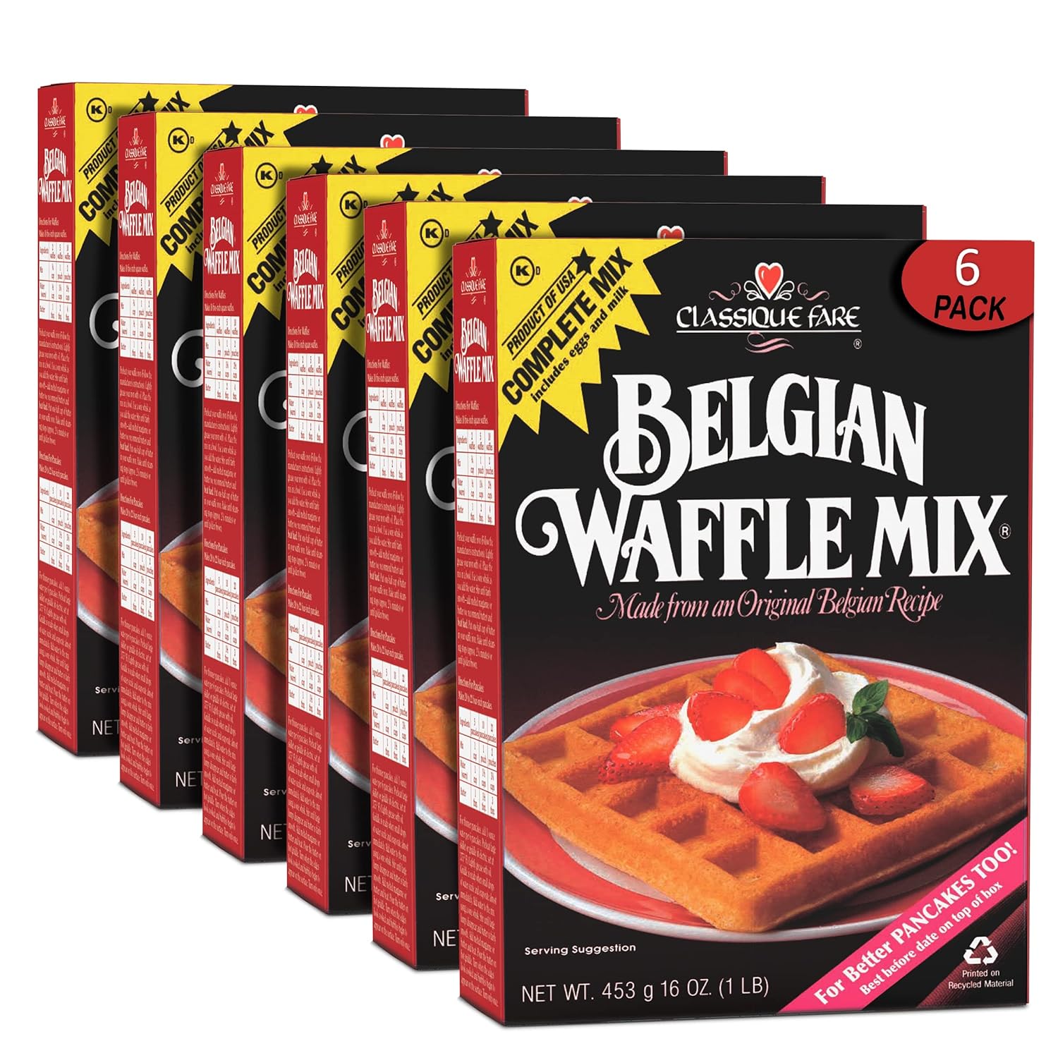 Classique Fare Belgian Waffle Mix for Delicious Breakfast Treats