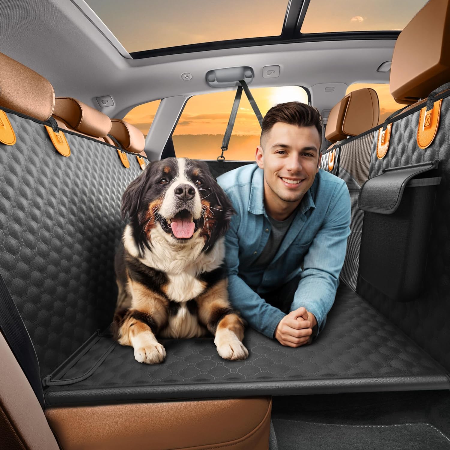 Back Seat Extender for Dogs - Heavy Duty Car Seat Cover