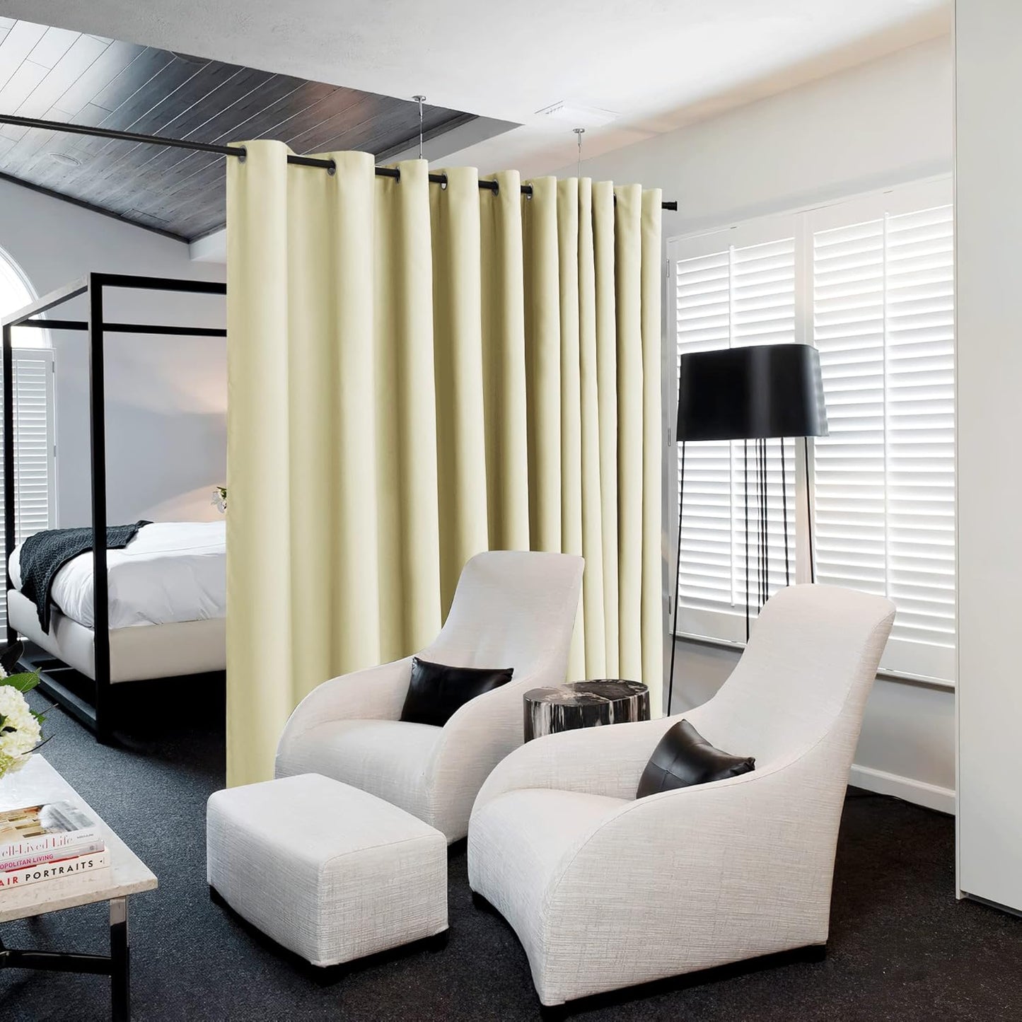 NICETOWN Room Dividers Curtains for Office and Vintage Spaces