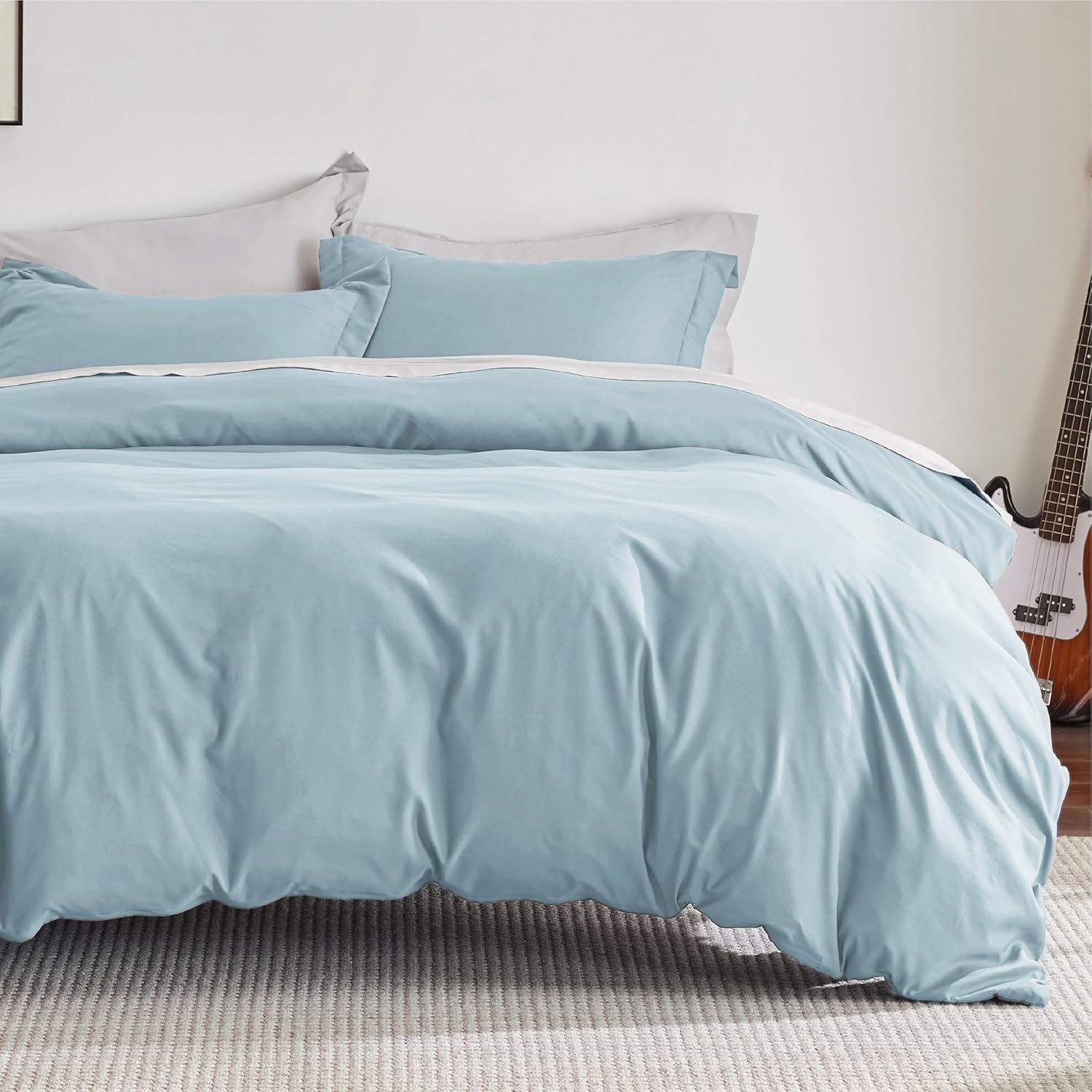 Bedsure King Size Duvet Cover Set - Soft Double Brushed Bedding