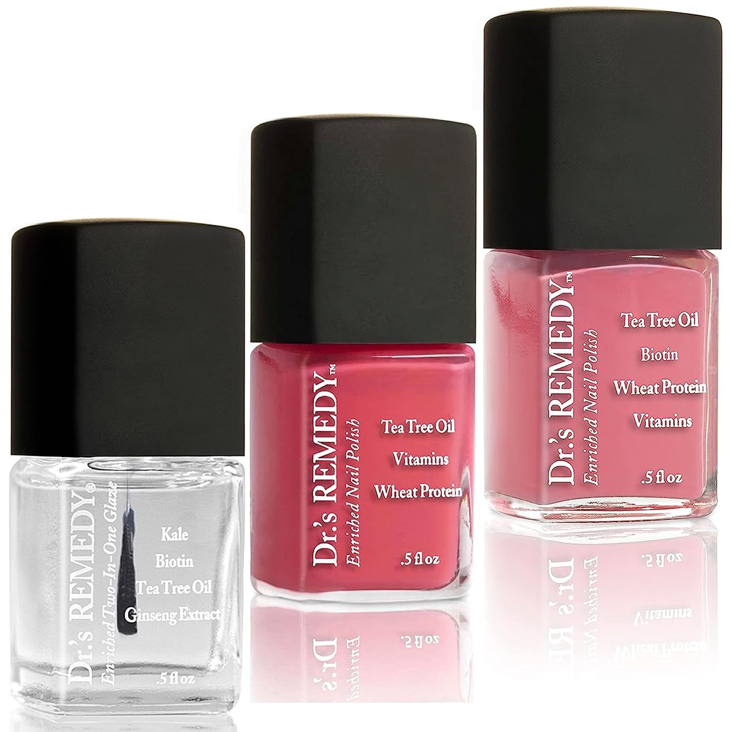 Drs Remedy 3 Pack Nail Polish Kit for Stronger Nails