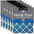 Nordic Pure 25x25x1 Pleated Air Filters MERV 7 Plus Carbon - 6 Pack