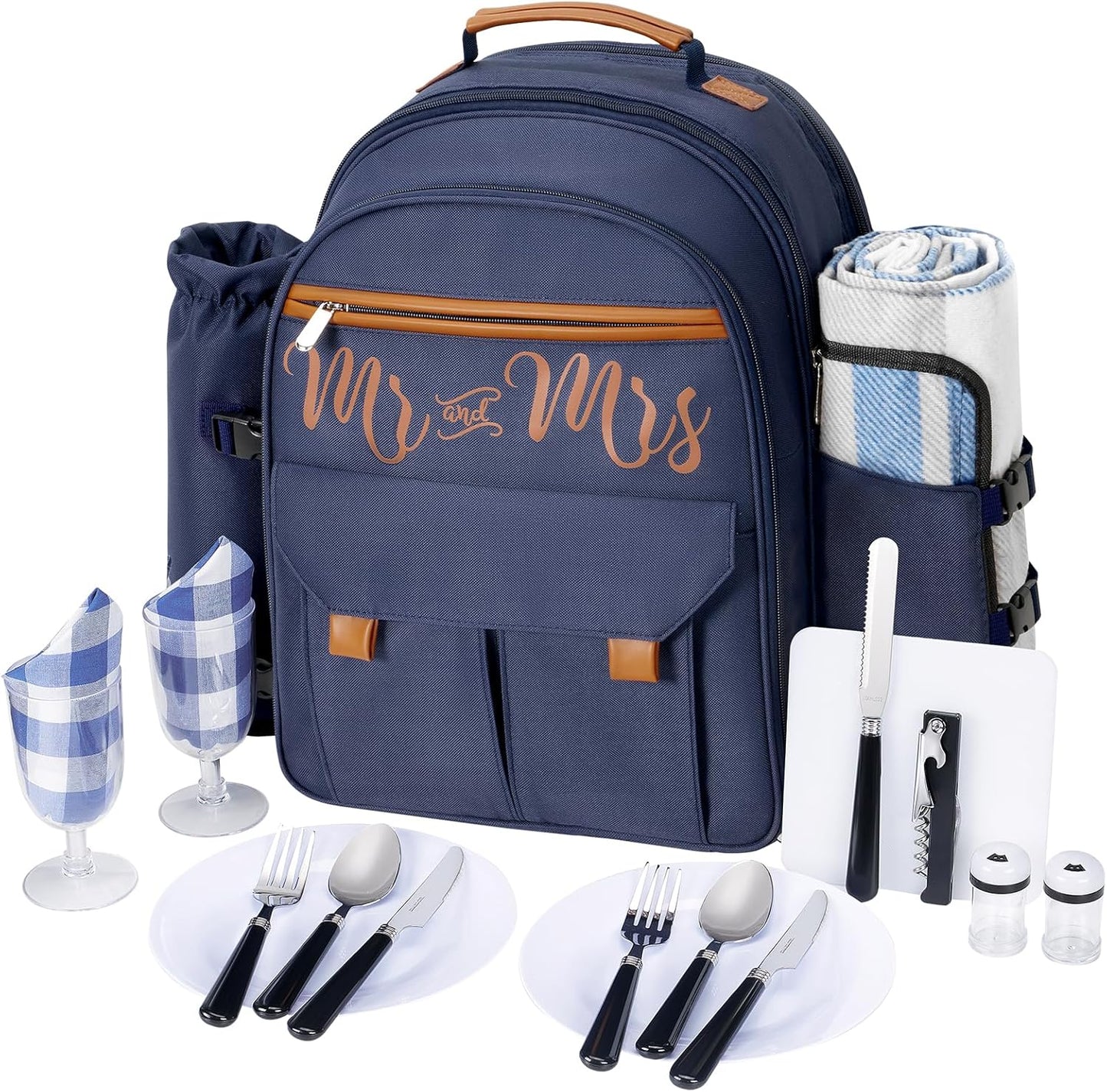 Couple Gifts Picnic Basket Set for 2 - Perfect for Any Occasion