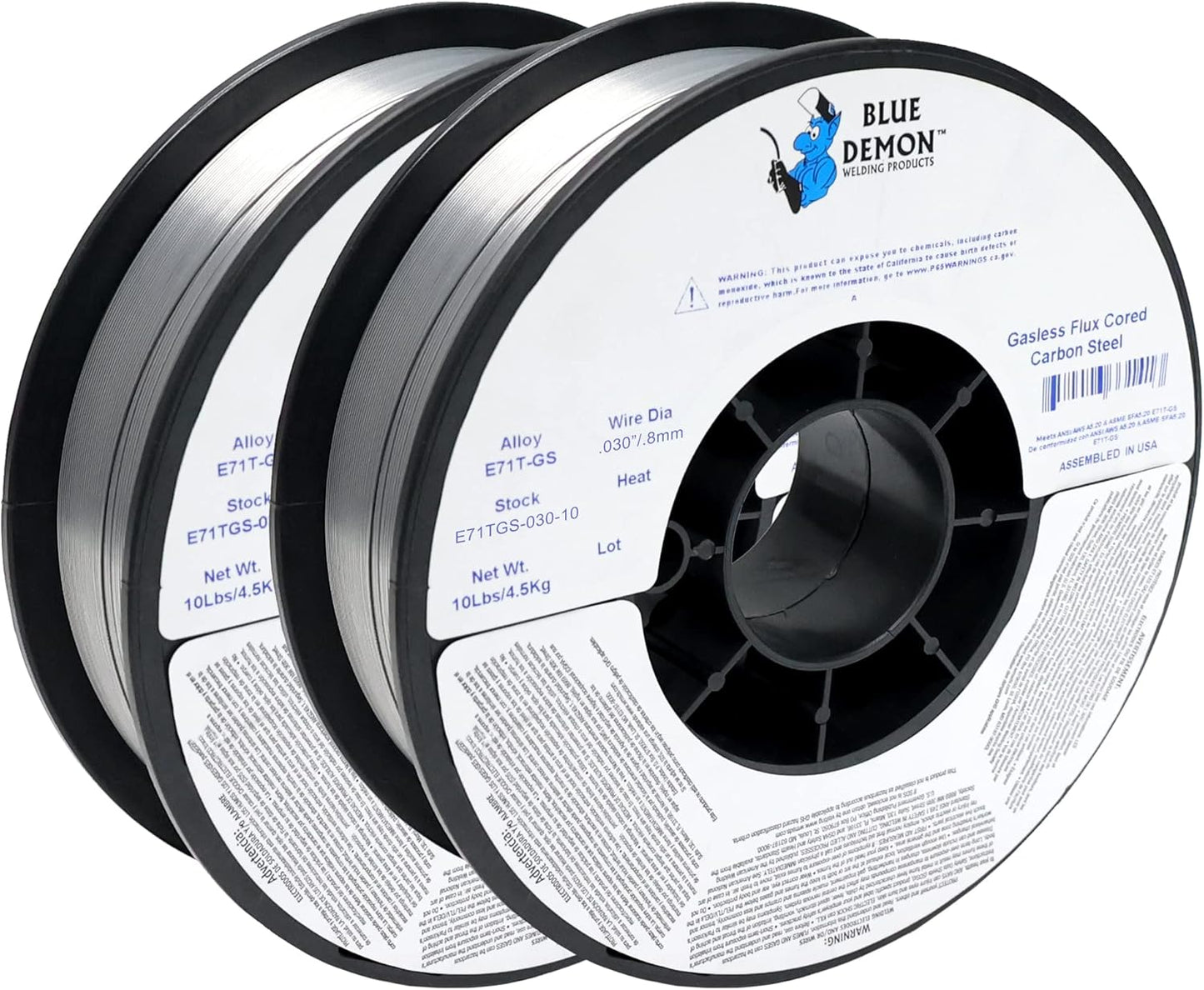Blue Demon E71TGS Gasless Flux Core Welding Wire for All Positions