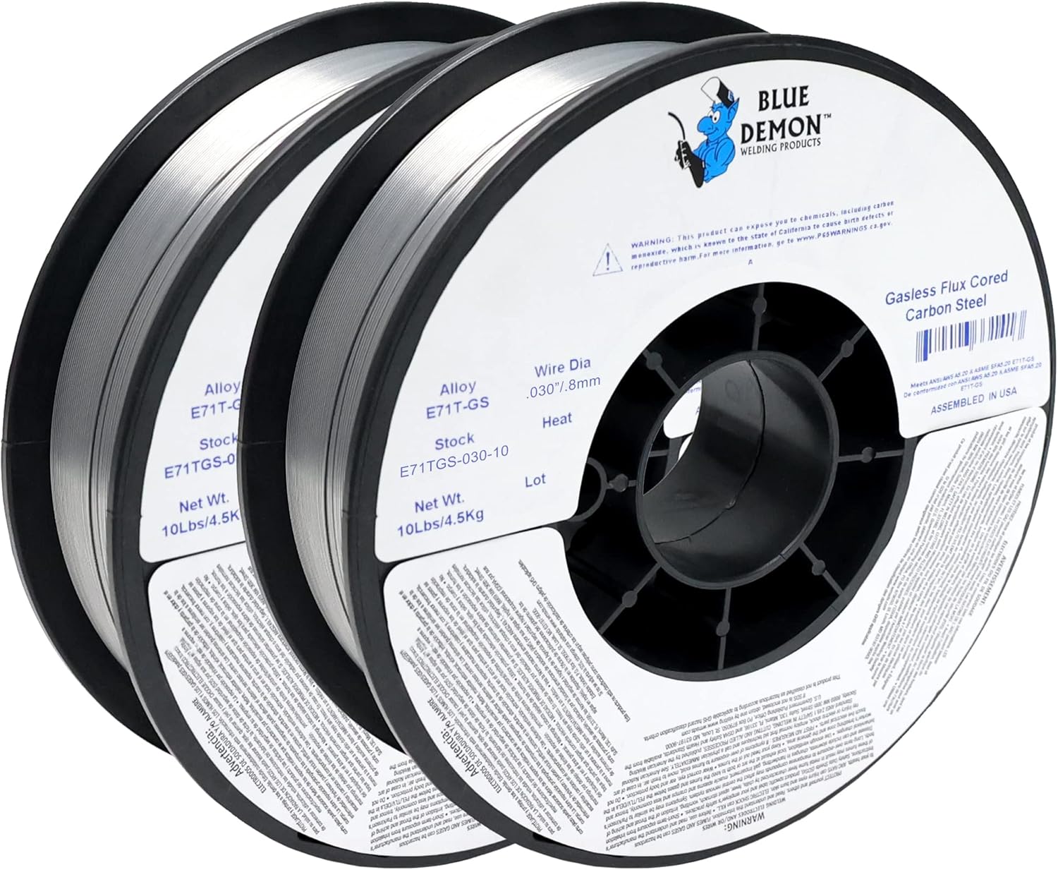 Blue Demon E71TGS Gasless Flux Core Welding Wire for All Positions