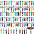 Hexagonal Chakra Crystal Pendant DIY Pack - 200 Pieces for Jewelry