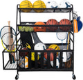 Ball Storage Bin Rolling Sports Ball Cart - Extra Large Organizer