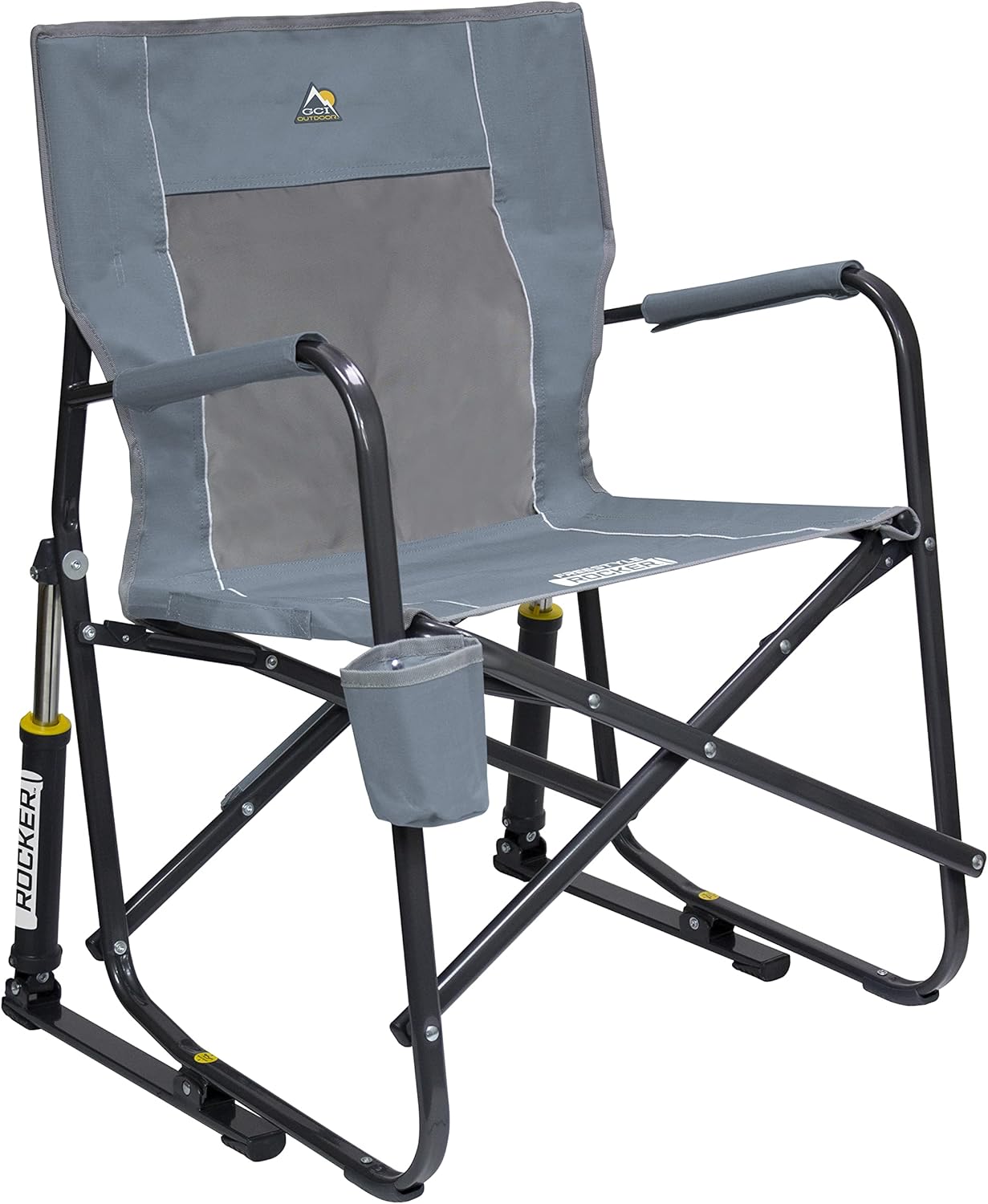 Portable Rocking Camping Chair | Durable Armrests & Drink Holder